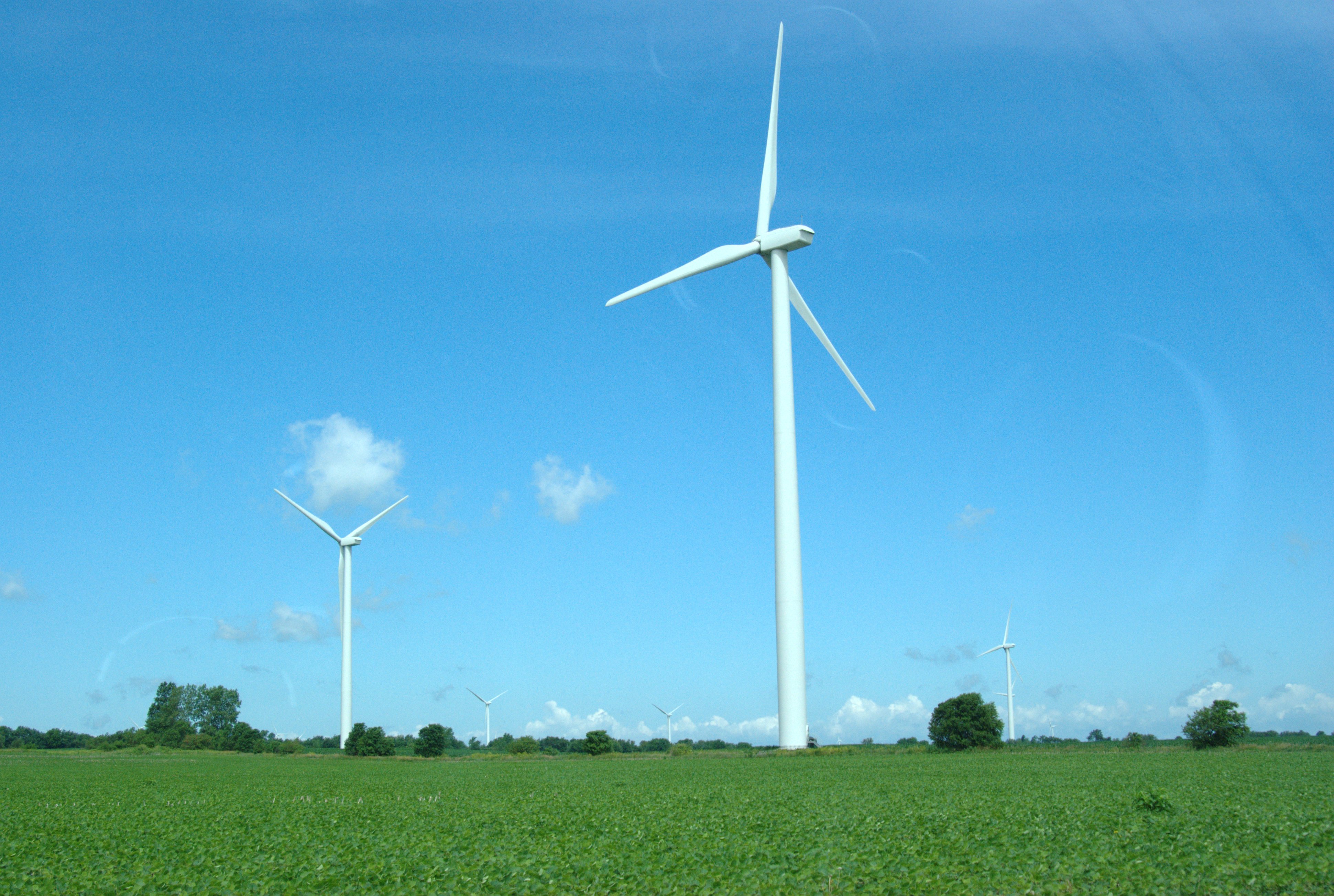 Wind turbines can be used to create energy without polluting our 